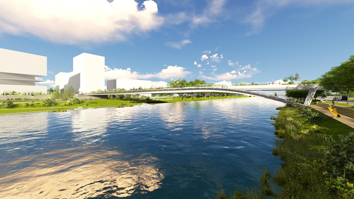 Paris 2024 Olympic Village Bridge (SaintDenis, 2022) Structurae