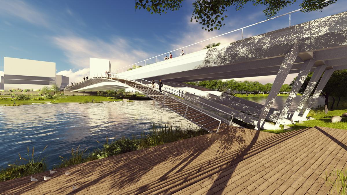 Pont du Village Olympique Paris 2024 (SaintDenis, 2022) Structurae