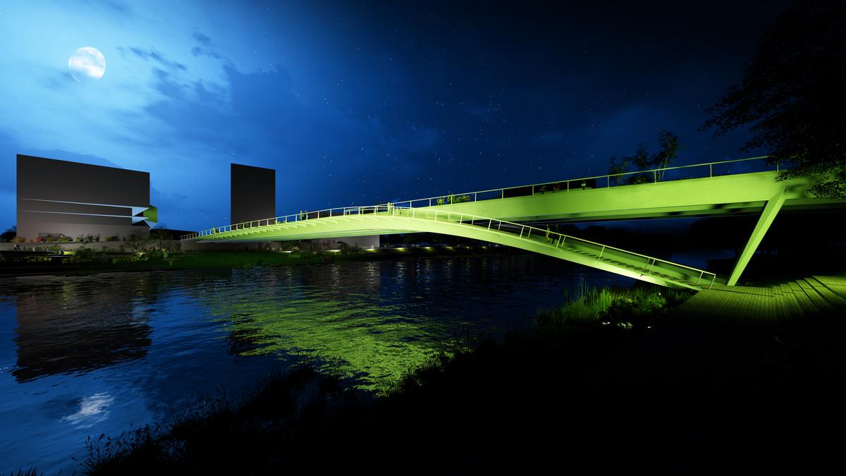 Brücke zum Olympischen Dorf Paris 2024 