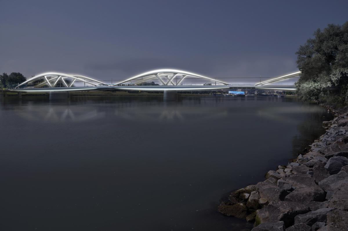 Nouveau pont sur le Danube de Linz 