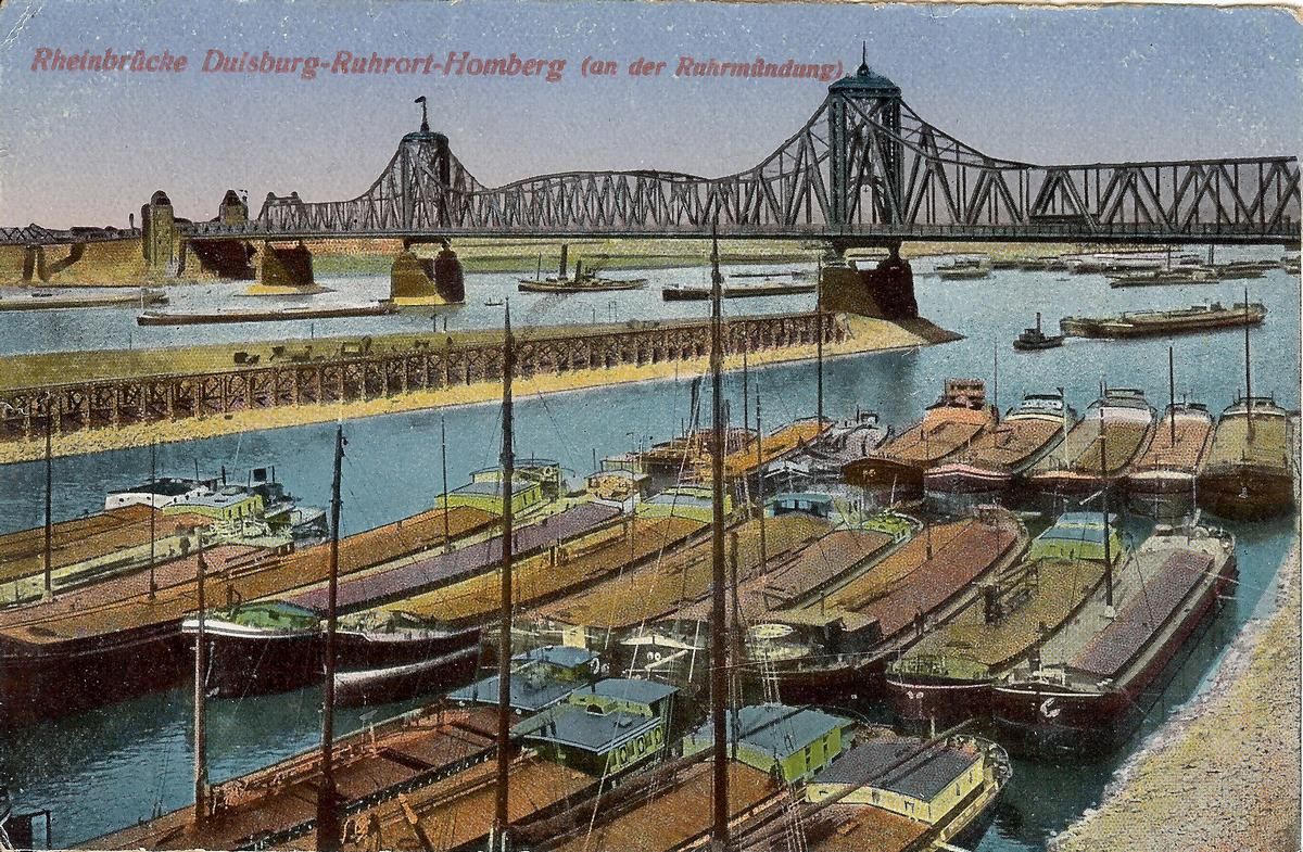 Rheinbrücke Duisburg-Ruhrort-Homberg (an der Rheinmündung) 