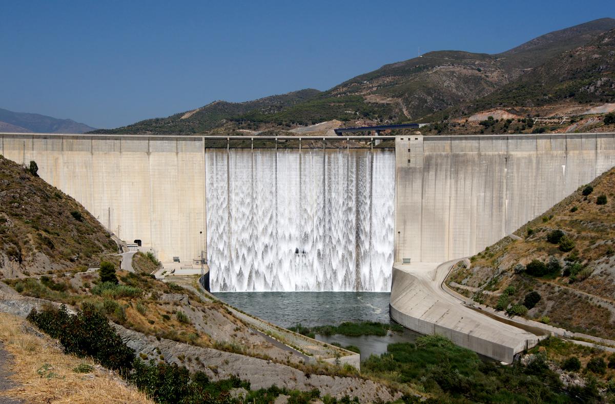 Rules dam on river Guadalfeo, Province of Granada, Spain 