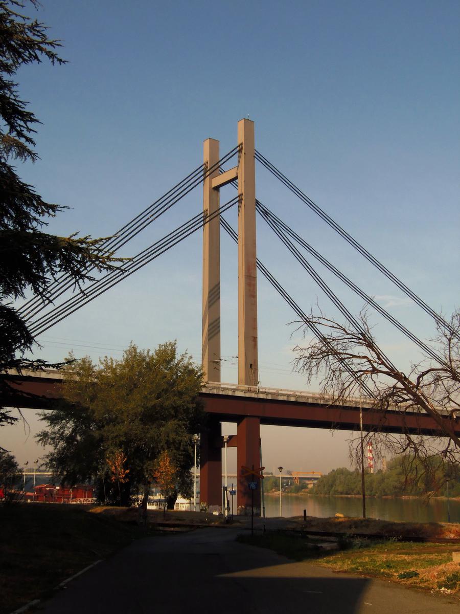 Neue Eisenbahnbrücke über die Save 