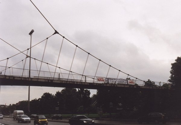 Pedestrian Bridge over the Willy Brandt Strasse at the Intercontinental Hotel in Stuttgart 