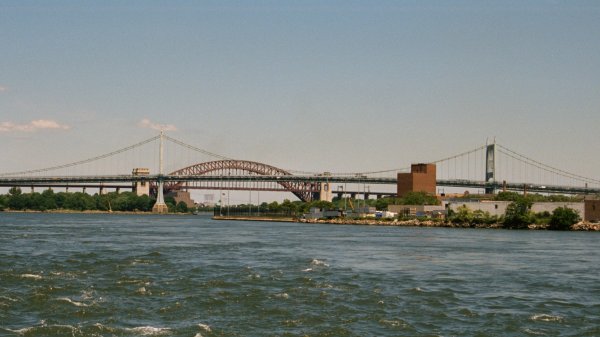 Triborough Bridge with Hell Gate Bridge in the background 