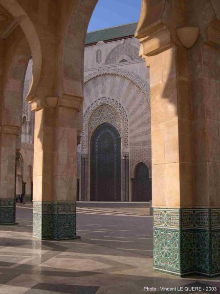 Hassan II Mosque, Casablanca, Morocco.Entrance 