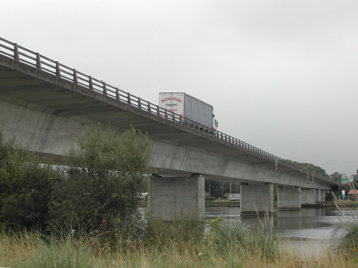 Highway bridge across the Adour, Bayonne, France 