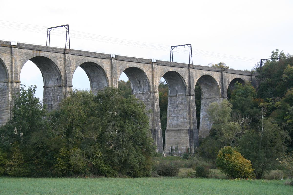 Viaduc Ferroviaire de Besnault, Noyant-de-Touraine, Indre-et-Loire (37), Centre, France, Europe 