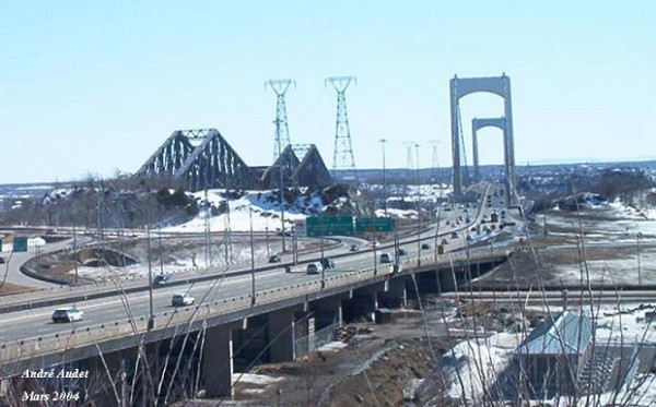 Quebec and Pierre Laporte Bridge, Québec, Canada 