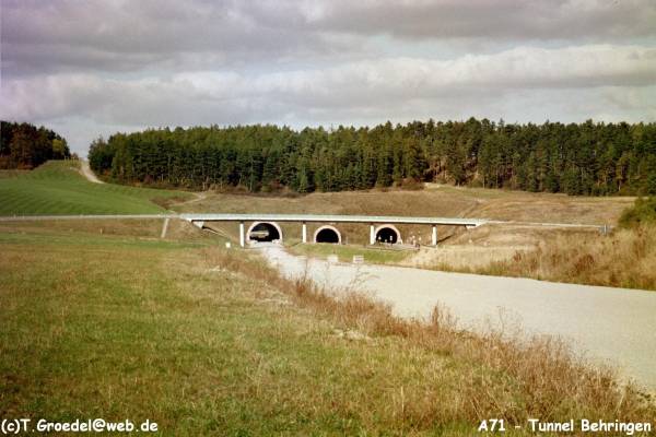 Autobahn A71/Neubaustrecke Ebensfeld-Erfurt – Tunnel Behringen 