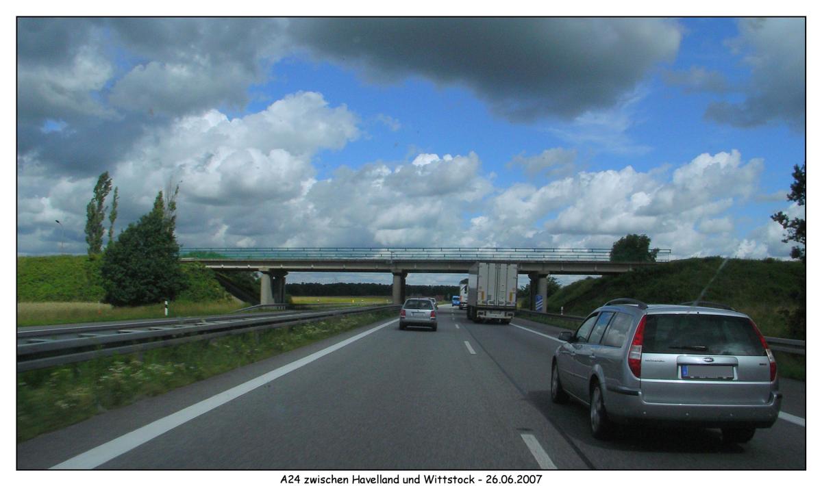 Autobahn A24 between Havelland and Wittstock 