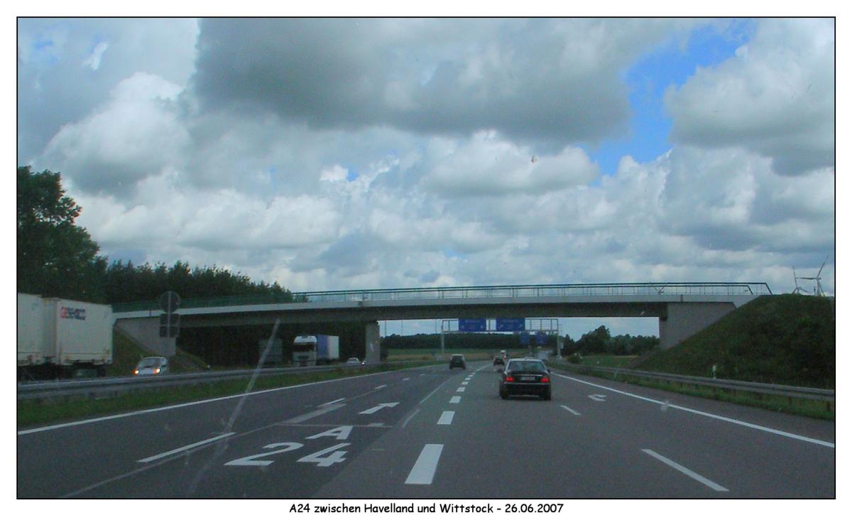 Autobahn A24 entre Havelland et Wittstock 