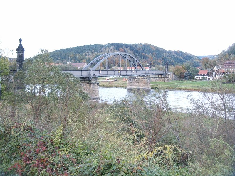 Carola Bridge, railroad bridge at Bad Schandau 
