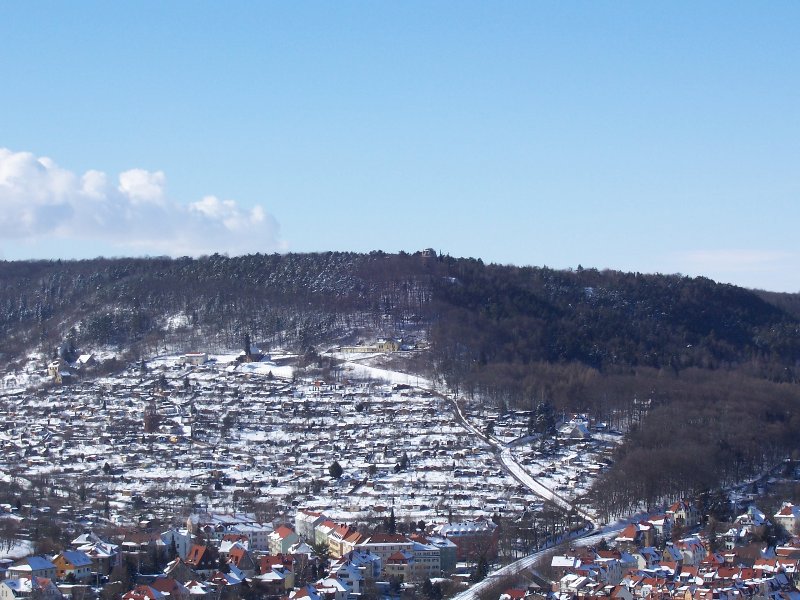 Bismark Tower seen from Intershop Tower (Jena, Thuringia) 