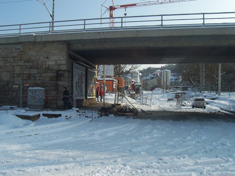 Winterpause an der Camsdorfer Brücke 