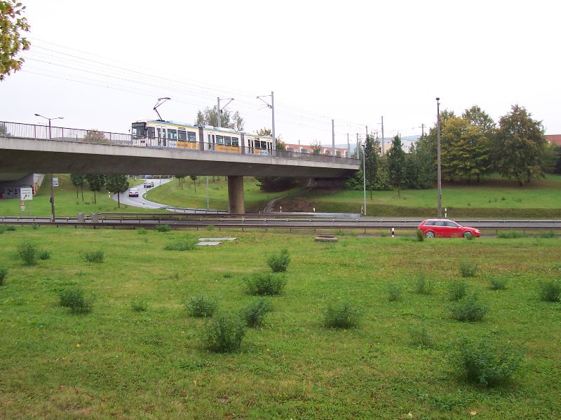 Erlanger Allee Tramway Bridge across the Stadrodaer Strasse in Jena, Thuringia 