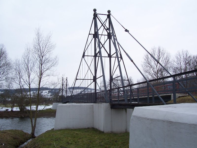 Hängebrücke Eutersdorf über die Saale 