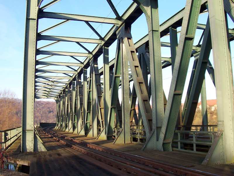 Railroad Bridge on the Saale Valley line crossing the Saale at Grossheringen 