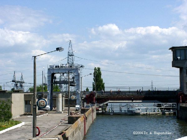 Lock on the Dnepr at Kremenchuk, Ukraine 