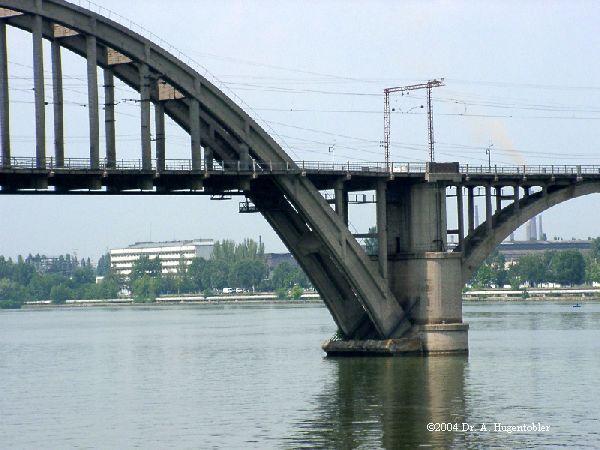 Dnepr River South Bridge at Dnipropetrovsk 