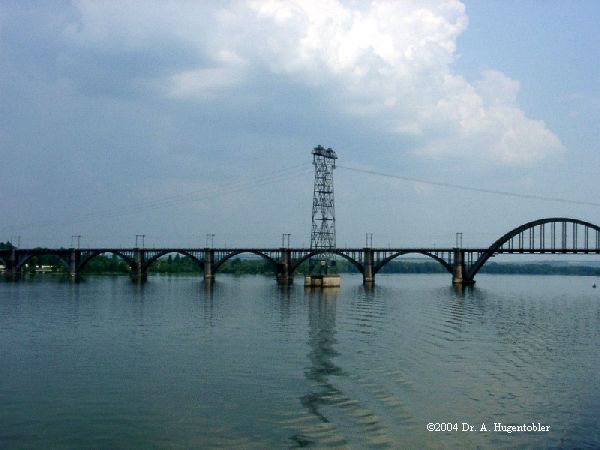 Dnepr River South Bridge at Dnipropetrovsk 