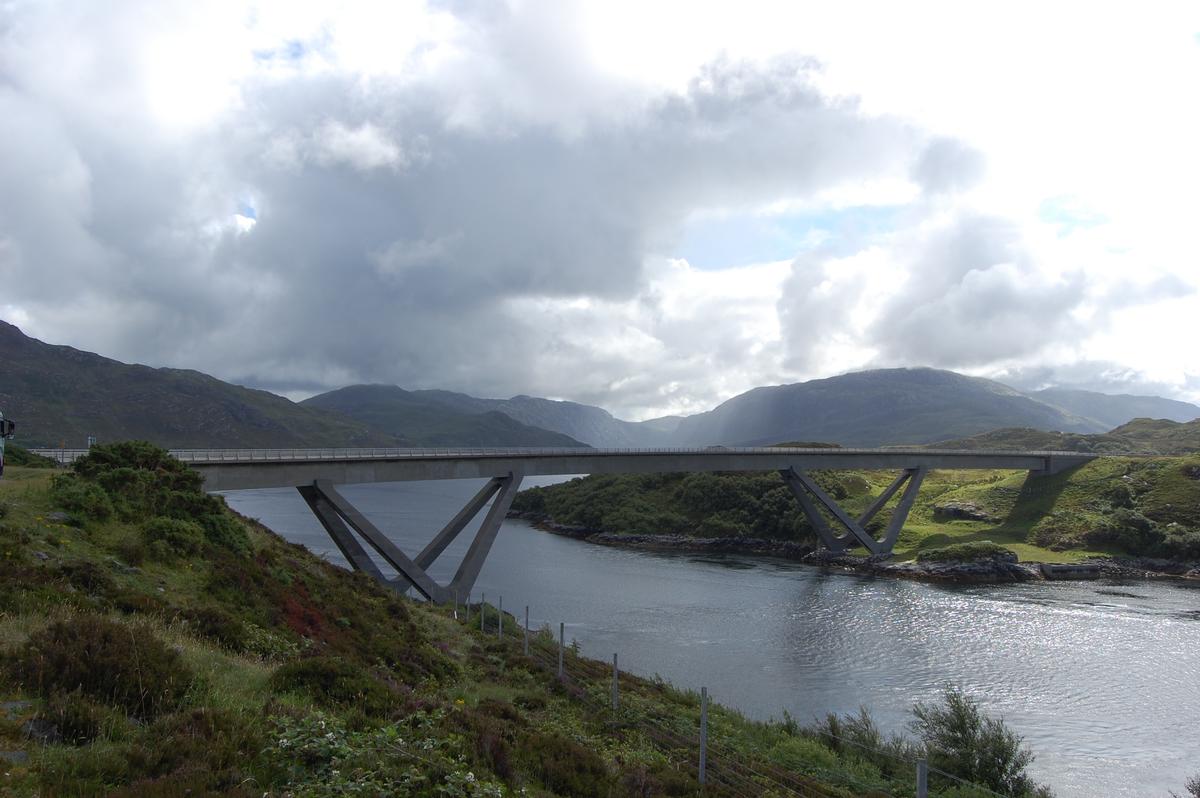 Kylesku Bridge, Highlands, Scotland. Portal bridge 