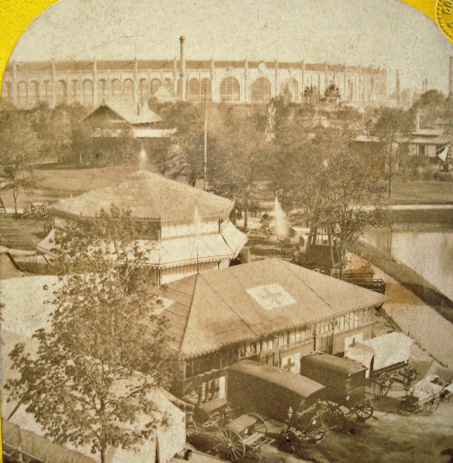 Exposition Universelle de 1867. Palais du Travail. Vue stéréoscopique. 