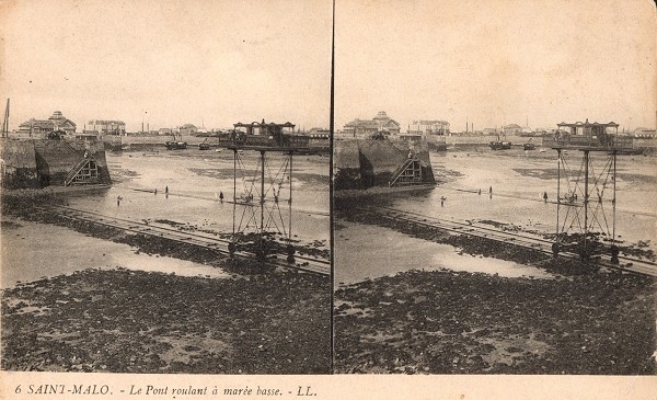 Saint Malo Rolling Bridge — Stereoscopic view around 1900 