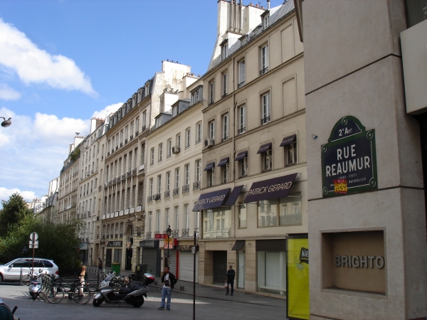 Immeubles rue Réaumur, Paris 2e. N°65 à 87. Côté pair de l'ancienne rue Thévenot 