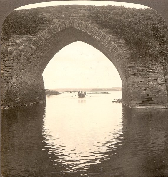 Brickeen Bridge, Killarney, Irland – Stereoskopische Ansicht um 1900 