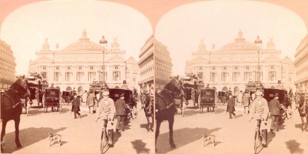 Opéra de Paris. Vue stéréoscopique, vers 1900. 