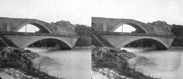 Ponts de Claix. Vue stéréoscopique, vers 1880. 