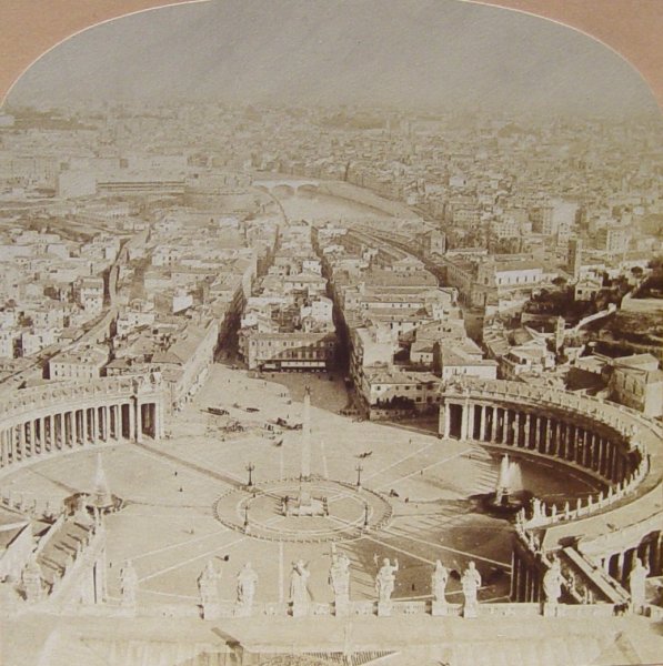 Piazza San Pietro — Stereographic view from around 1780 
