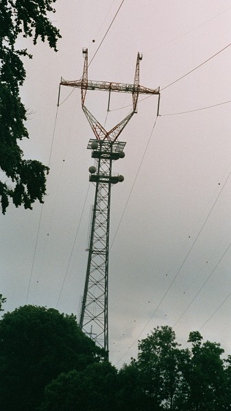 Pylône de la traversée à haute tension du Lillebælt 