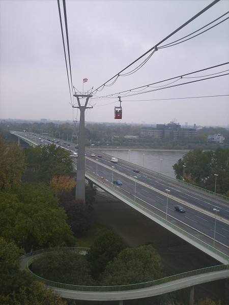 Aerial tram across the Rhine at Cologne 