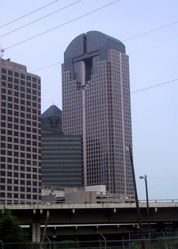 JP Morgan Chase Tower from the East, near Central Expressway 