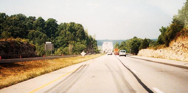 Interstate 70 - Arrivant sur le pont sur le Missouri 