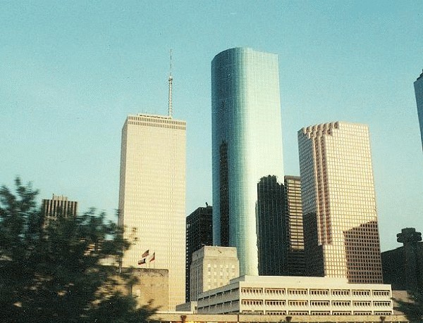 Wells Fargo Plaza Building, Houston. 
From the west 
