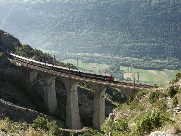 Luogelkin-Viadukt, Bern - Lötschberg - Simplon Railway, near Hohtenn, Switerland 