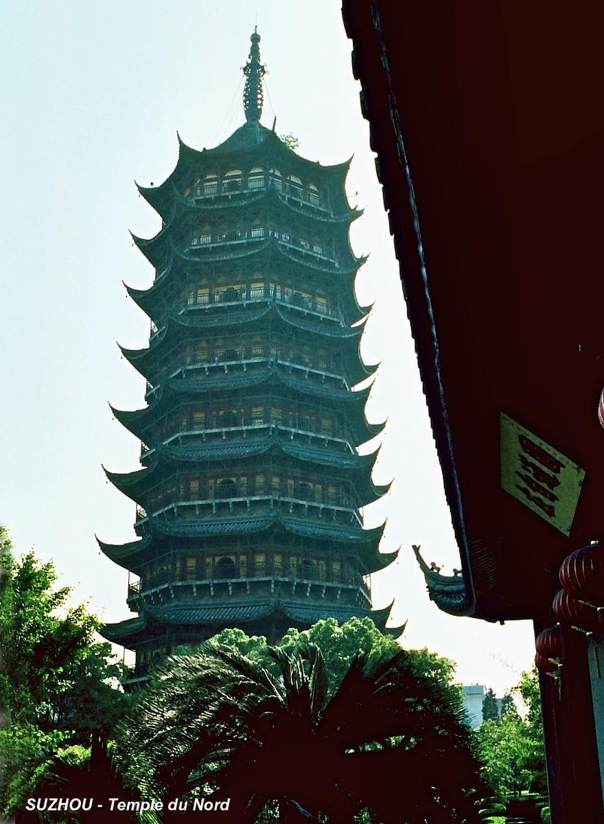 SUZHOU (Jiangsu) – Temple du Nord, la grande pagode du 16e siècle, 9 étages 