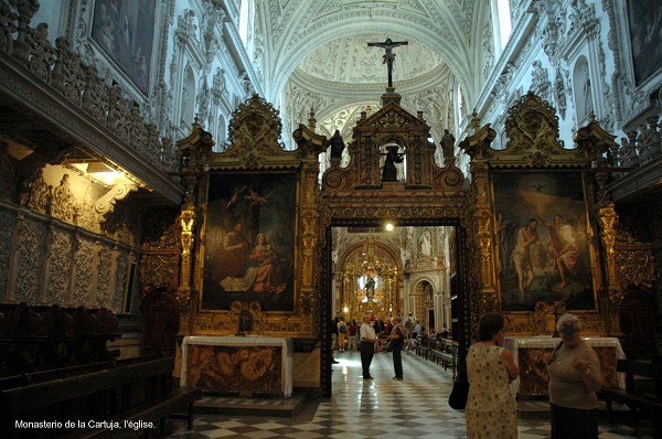 Grenade (Andalousie) – «Monasterio de la Cartuja» Édifié au 16e siècle dans le style baroque, poussé à l'extravagance dans la sacristie