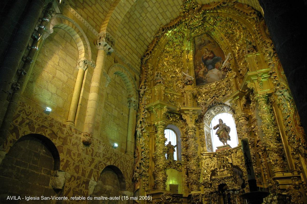 AVILA (Castille y León) – Eglise San-Vicente, commencée au XIIe siècle, sa construction associe les styles roman et gothique 