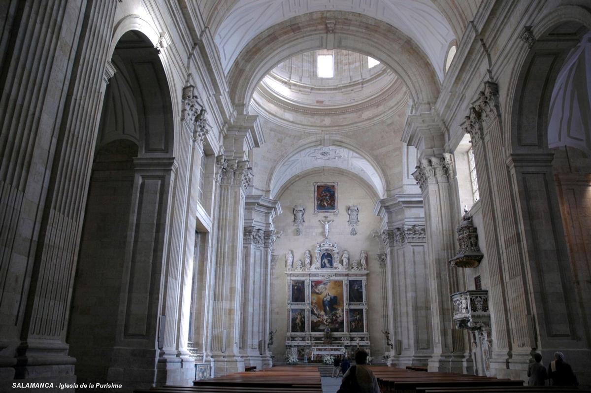 SALAMANQUE (Castille et Leon) – Eglise de « la Purisima », la nef 
