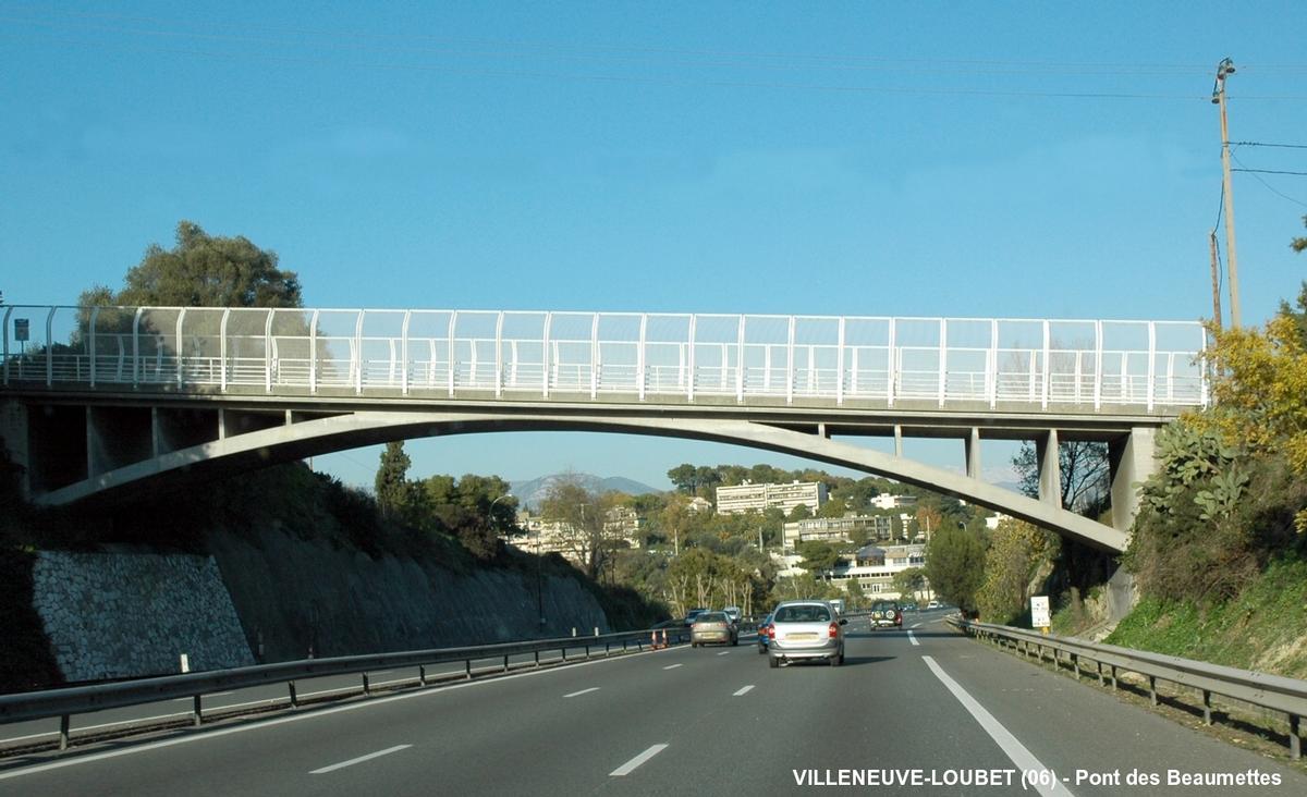 VILLENEUVE-LOUBET (06, Alpes Maritimes) – Pont « des Beaumettes » sur l'autoroute A 8 – E 80 