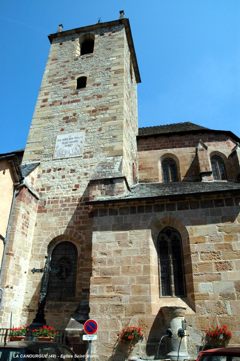 LA CANOURGUE (48, Lozere) – Eglise Saint-Martin, clocher reconstruit à la fin du 17e 