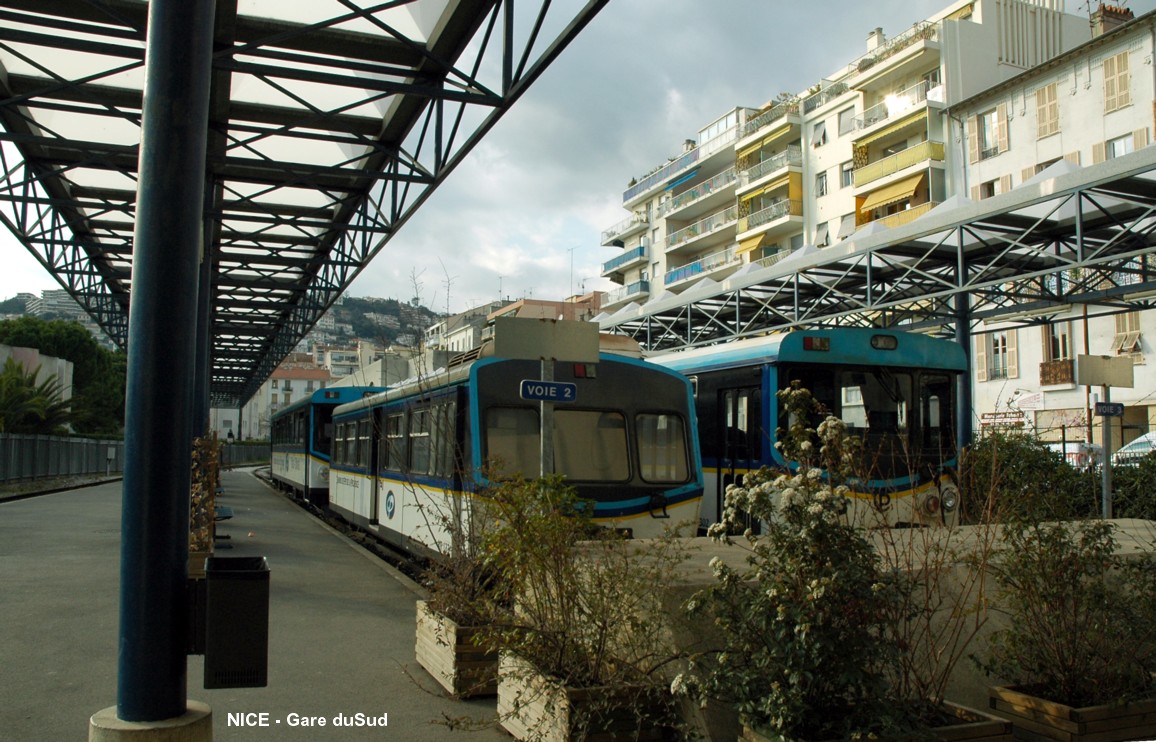 New Gare du Sud in Nice used as terminus for the Train des Pignes from Digne-les-Bains since 1991 