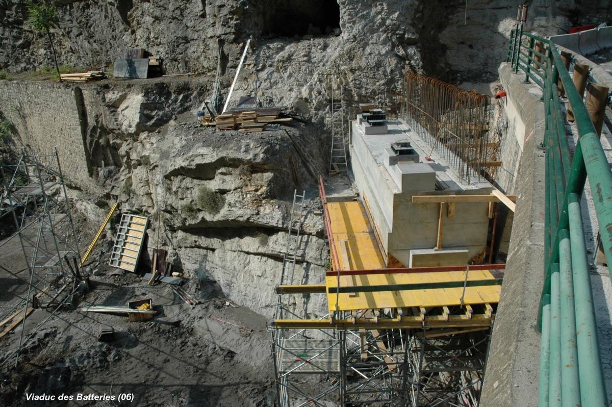 UTELLE & TOURNEFORT (06, Alpes-Maritimes) – Nouveau « Pont des Batteries », culée rive droite 