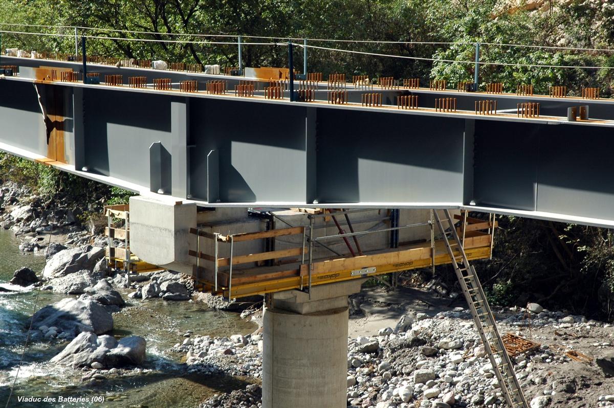 UTELLE & TOURNEFORT (06, Alpes-Maritimes) – Nouveau « Pont des Batteries », poutre au droit du pilier P4 