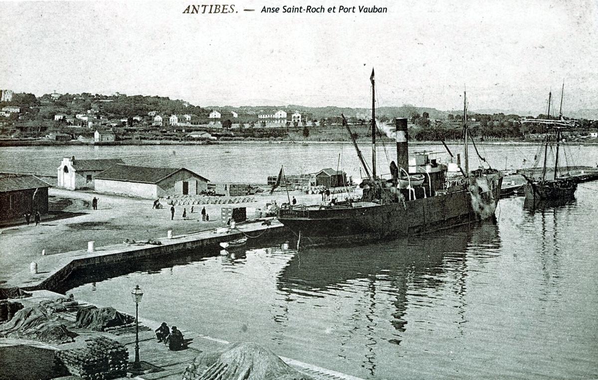 ANTIBES (06600, Alpes-Maritimes) – Port Vauban au début du 20e siècle 