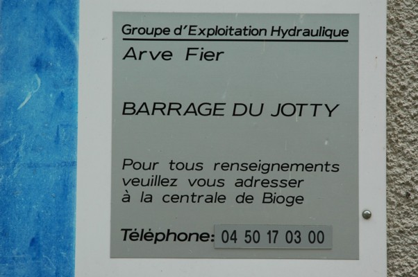 LA VERNAZ (74200, Haute-Savoie) – Barrage du Jotty 